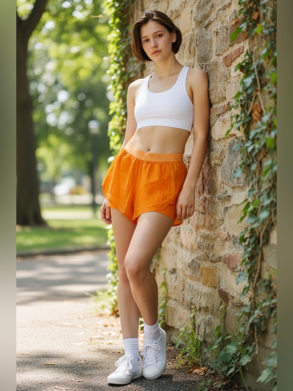 Outdoor Voices Mango 4โ Overlayโ Women's Athletic Shorts-NWT-size small